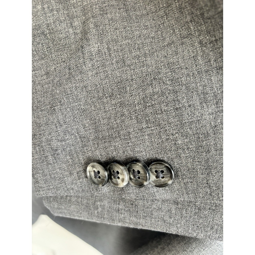 Joseph Abboud Mens 50R Gray Wool Sport Coat Blazer Jacket Classic Office - Picture 3 of 10